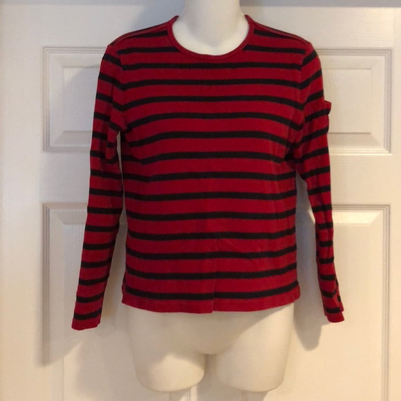 red black striped long sleeve